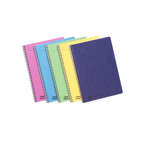 Spiral Note Books Clairefontaine Europa Notemaker A4 Wirebound Pressboard Cover Notebook Ruled 120 Pages Assorted Colours (Pack 10) 3154Z
