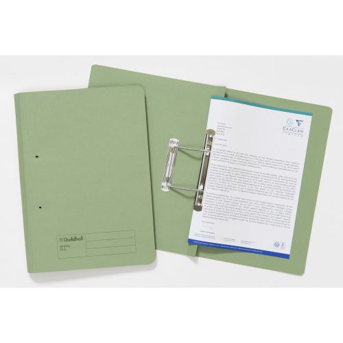 Guildhall+Spring+Transfer+File+Manilla+Foolscap+285gsm+Green+%28Pack+25%29+-+346-GRNZ