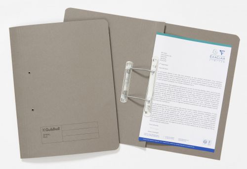 Guildhall Spring Transfer File Manilla Foolscap 285gsm Grey (Pack 25) - 346-GRYZ