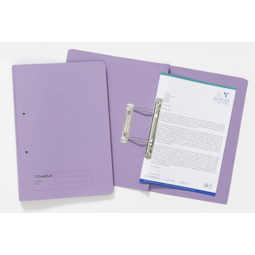 Guildhall Spring Transfer File Manilla Foolscap 285gsm Mauve (Pack 25) - 346-MVEZ