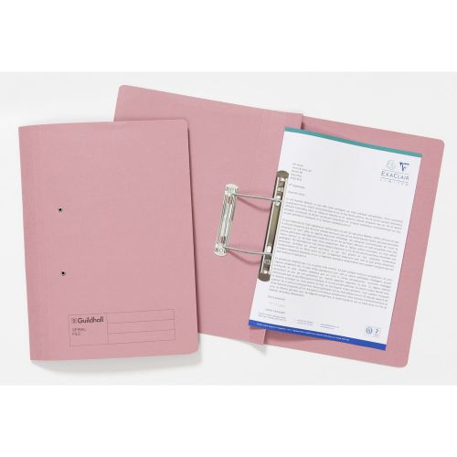 Guildhall+Spring+Transfer+File+Manilla+Foolscap+285gsm+Pink+%28Pack+25%29+-+346-PNKZ