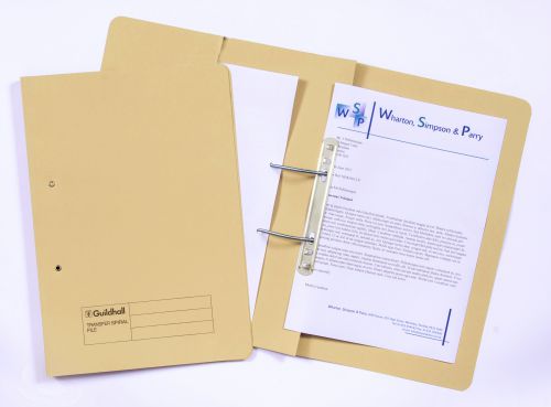 Guildhall 38mm Transfer Spring Files Foolscap Yellow PK25 Review