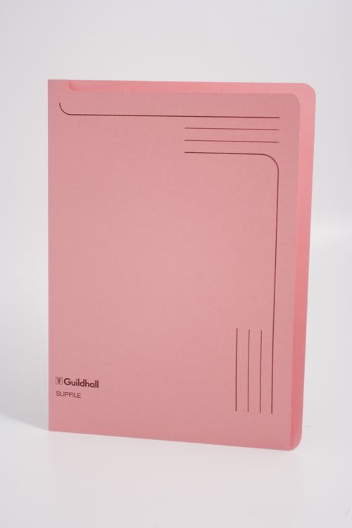 Guildhall+Slipfile+230gsm+Capacity+50+Sheets+A4+Pink+Ref+4604Z+%5BPack+50%5D