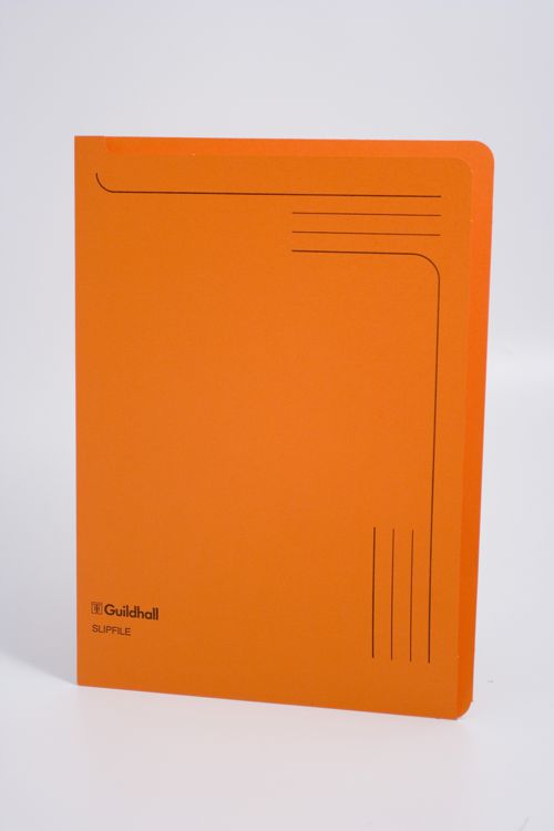 Guildhall Slipfile 230gsm Capacity 50 Sheets A4 Orange Ref 4607Z [Pack 50]