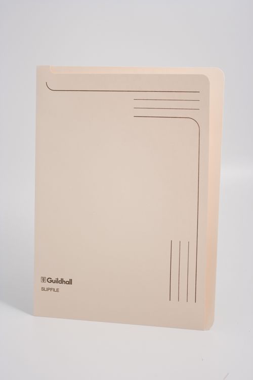 Guildhall Slipfile Manilla A4 Open 2 Sides 230gsm Cream (Pack 50) - 4609Z