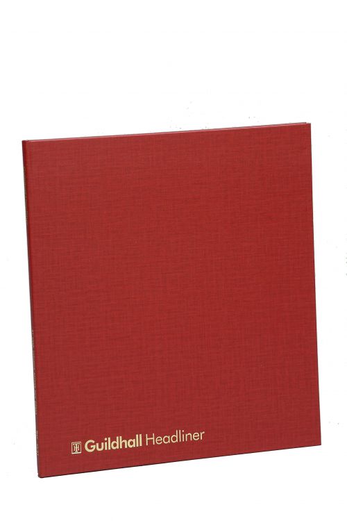 Guildhall Headliner Account Book Casebound 298x273mm 21 Cash Columns 80 Pages Red 48/21Z