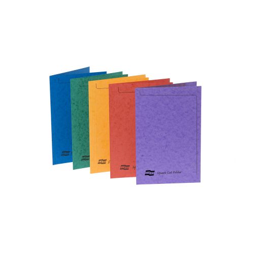 Europa Square Cut Folder Manilla Foolscap 265gsm Assorted (Pack 50) 4820Z