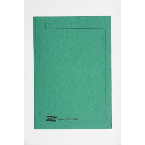 Europa Square Cut Folder Pressboard A4 265gsm Green (Pack 50) - 4823Z