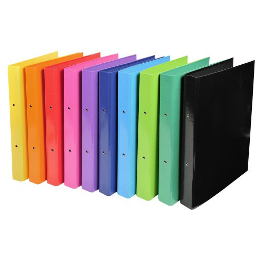 Ring Binders Exacompta Iderama Ring Binder Paper on Board A4 2 O-Ring 30mm Rings Assorted (Pack 10)