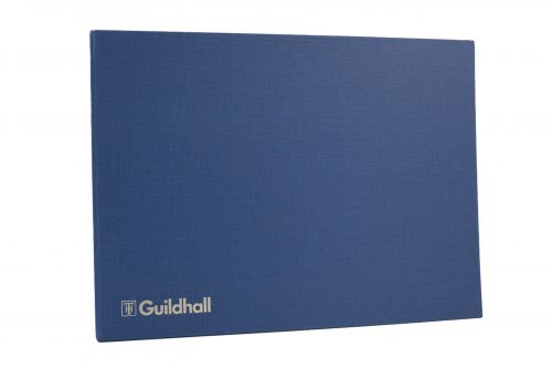 Guildhall Account Book Casebound 298x406mm 6 Debit 20 Credit 80 Pages Blue