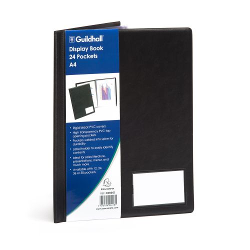 Guildhall+A4+Display+Book+24+Pocket+Black+-+CDB24Z