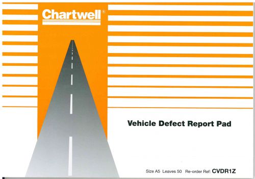 Chartwell Tachograph Vehicle Defect Report Pad 50 Sheets Ref CVDR1