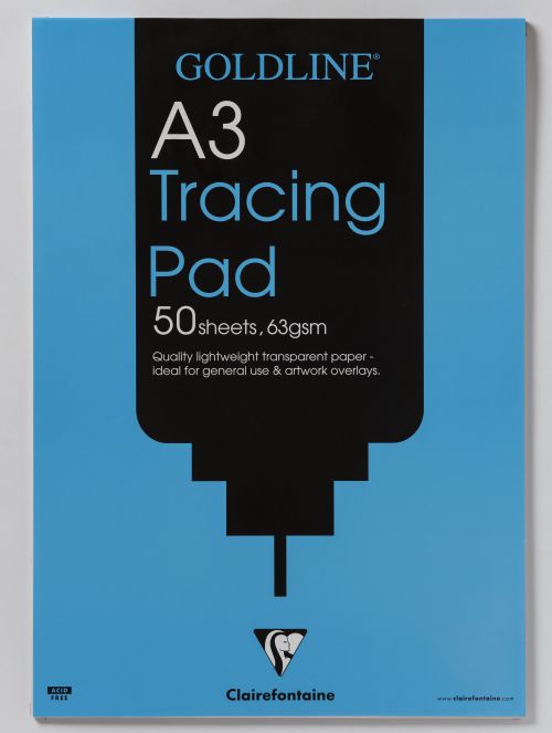 Goldline Popular Tracing Pad 63gsm Acid-free Paper 50 Sheets A3 Ref GPT2A3Z [Pack 5]
