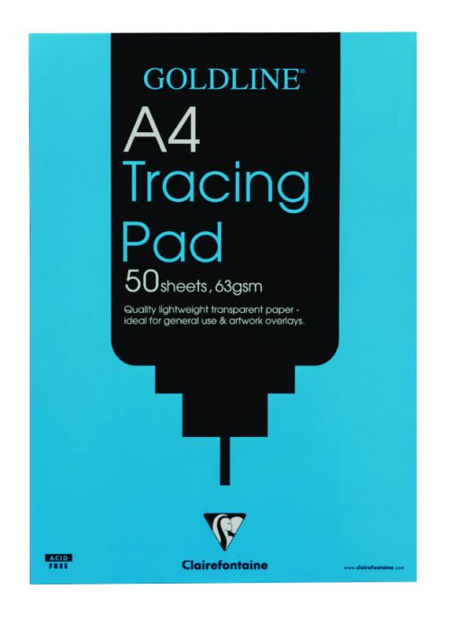 Goldline Popular Tracing Pad 63gsm Acid-free Paper 50 Sheets A4 Ref GPT2A4Z [Pack 5]