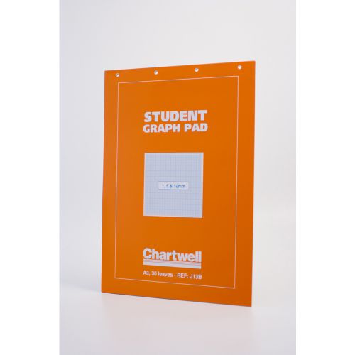 Drawing Pads Chartwell Student A3 Graph Pad 1/5/10mm Grid 70gsm 30 Sheets White/Blue Grided Paper J13BZ