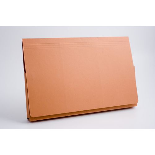 Guildhall Document Wallet Manilla Full Flap Foolscap 315gsm Orange (Pack 50) - PW2-ORGZ