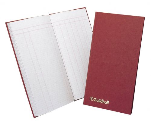 Guildhall+Petty+Cash+Book+298x152mm+1+Debit+7+Credit+80+Pages+Red+T272Z