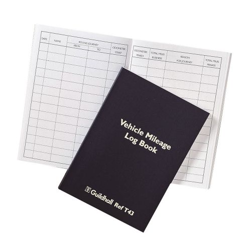 Guildhall Vehicle Mileage Book 149x104mm 120 Pages Black T43Z
