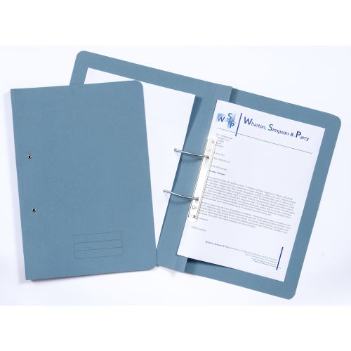 Exacompta Transfer File Manilla Foolscap Blue 285gsm (Pack 25) TFM-BLUZ