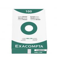 EXACOMPTA RECORD CARDS RULED 150X100MM W