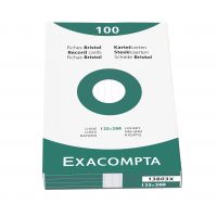 EXACOMPTA RECORD CARDS RULED 200X125MM W