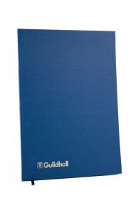 Guildhall Account Book Casebound 298x203mm 3 Cash Columns 80 Pages Blue - 31/3Z