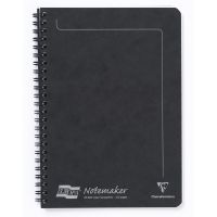 Clairefontaine Europa Notemaker A5 Wirebound Pressboard Cover Notebook Ruled 120 Pages Black (Pack 10) - 4852
