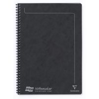 Clairefontaine Europa Notemaker A4 Wirebound Pressboard Cover Notebook Ruled 120 Pages Black (Pack 10) - 4862