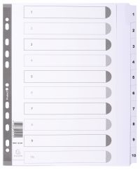 EXACOMPTA INDEX 1-10 A4 EXTRA WIDE 160GS