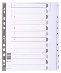 EXACOMPTA INDEX 1-12 A4 EXTRA WIDE 160GS