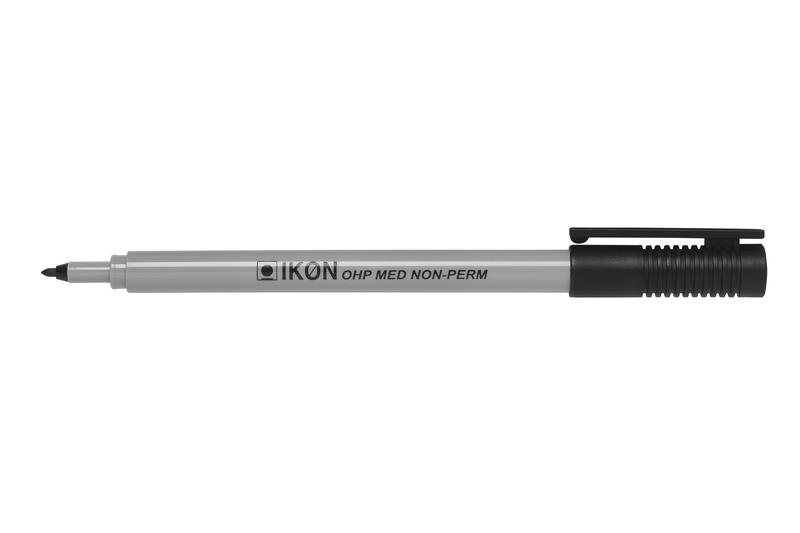 ValueX OHP Pen Non-Permanent Medium 0.7mm Line Black (Pack 10)
