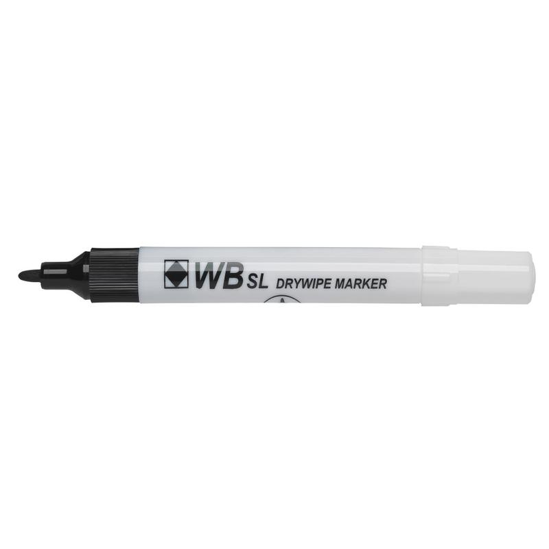 ValueX Whiteboard Marker Bullet Tip 2mm Line Black (Pack 10)