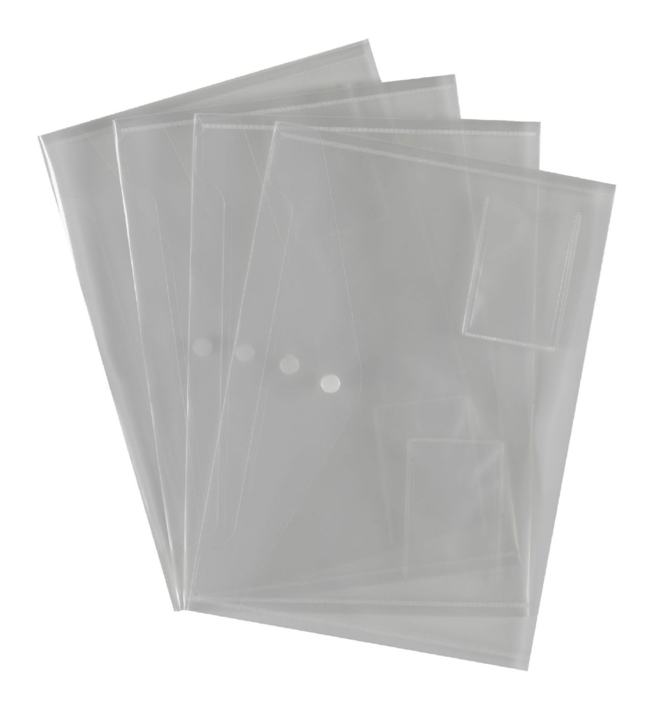 Value A4 Popper Wallets Clear PK5