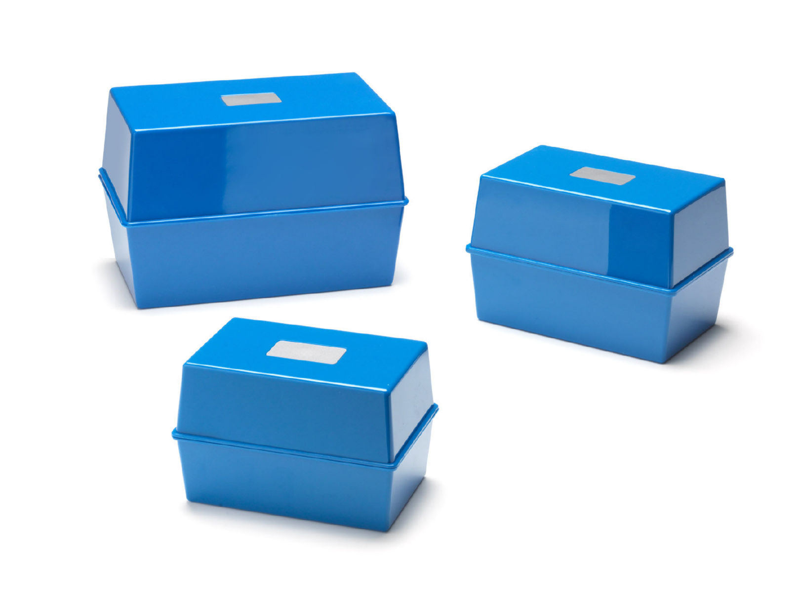 ValueX Deflecto Card Index Box 5x3 inches / 127x76mm Blue