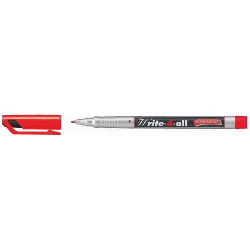 STABILO Write-4-All Fine Permanent Marker 0.7mm Line Red (Pack 10)