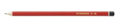 Pencils (Wood Case) ValueX HB Pencil Dipped End Red Barrel (Pack 12)