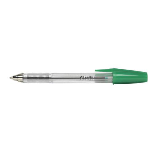 Ball Point Pens ValueX Ballpoint Pen 1.0mm Tip 0.7mm Line Green (Pack 50)