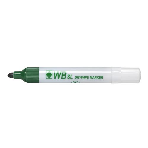 ValueX Drywipe Marker Bullet Tip Green (Pack 10)