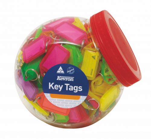 Kevron Key Tags Plastic Assorted Colours (Pack 150) ID5AC150Z