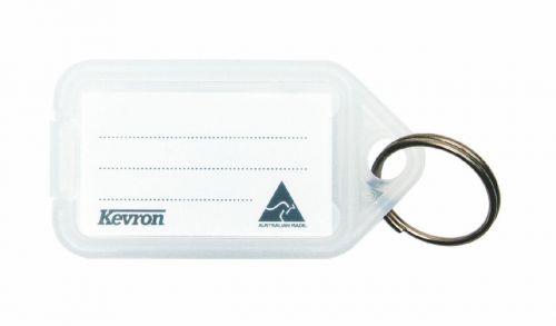Key Rings Kevron Key Tags Plastic Clear (Pack 100) ID5CLR100Z