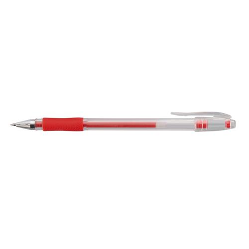 ValueX Gel Stick Pen Rubber Grip 0.7mm Red (Pack 10)