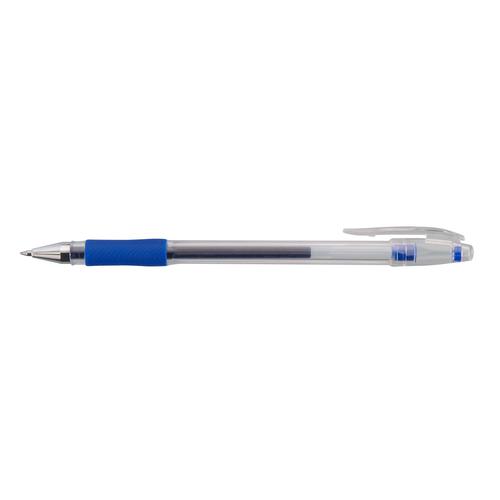 ValueX Gel Stick Pen Rubber Grip Rollerball Pen 0.5mm Line Blue (Pack 10)