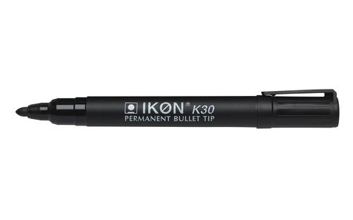 Permanent+Marker+BulletTip+K30-01+Black+pk10.+%40MS-4+IKON+%235024
