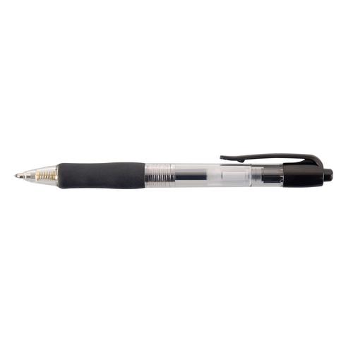 ValueX Retractable Gel Rollerball Pen 0.7mm Line Black (Pack 10) - K3-01