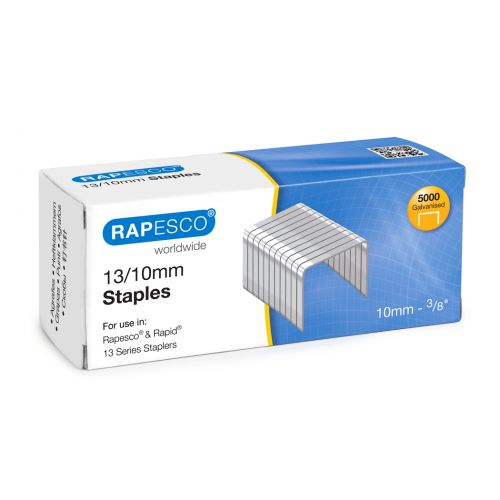 Staples Rapesco 13/10mm Galvanised Staples (Pack 5000)