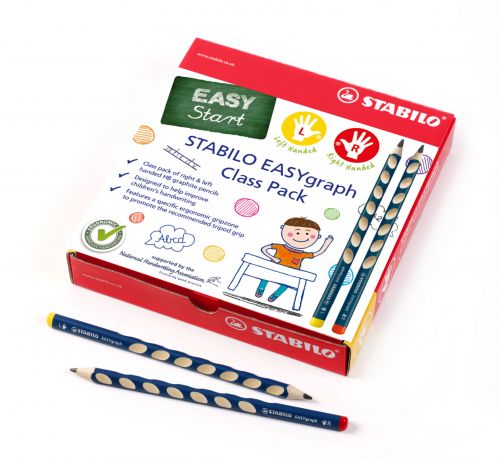 Stabilo EASYgraph HB Pencil Classpack 40 Right and 8 Left