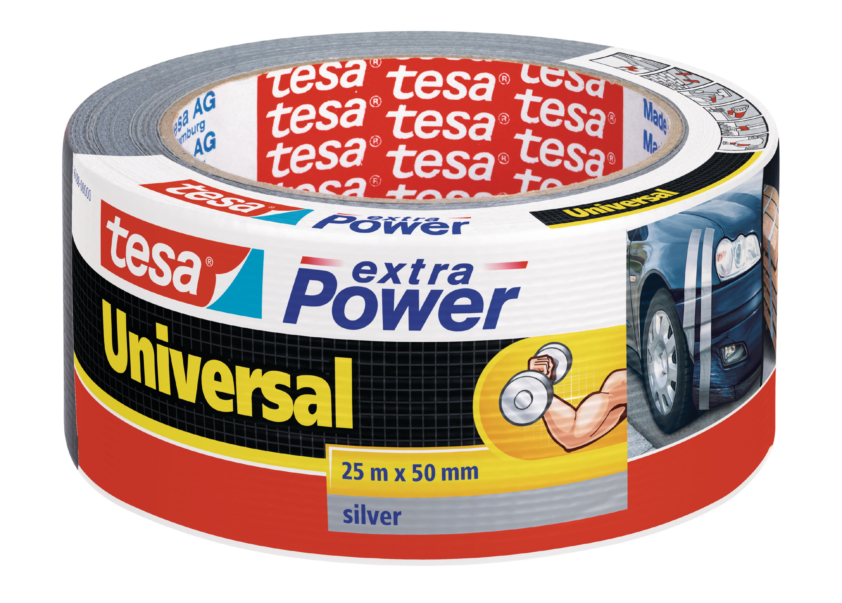 Tesa Extra Power Duct Tape 50mmx25m Silver (Pack 6) 56388