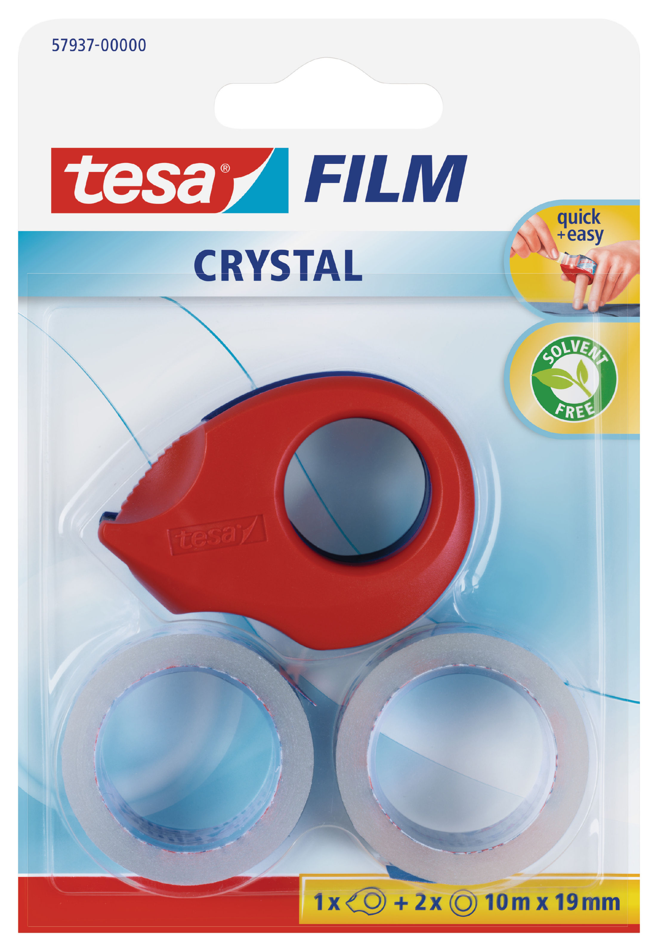 tesafilm Mini Disp RD w/2 rolls 19mmx10m