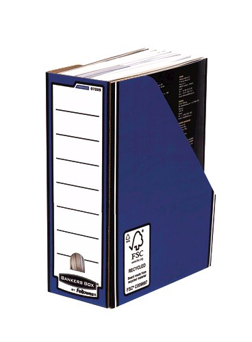 Storage Boxes Fellowes Bankers Box Premium Magazine File Board Blue (Pack 10) 722904