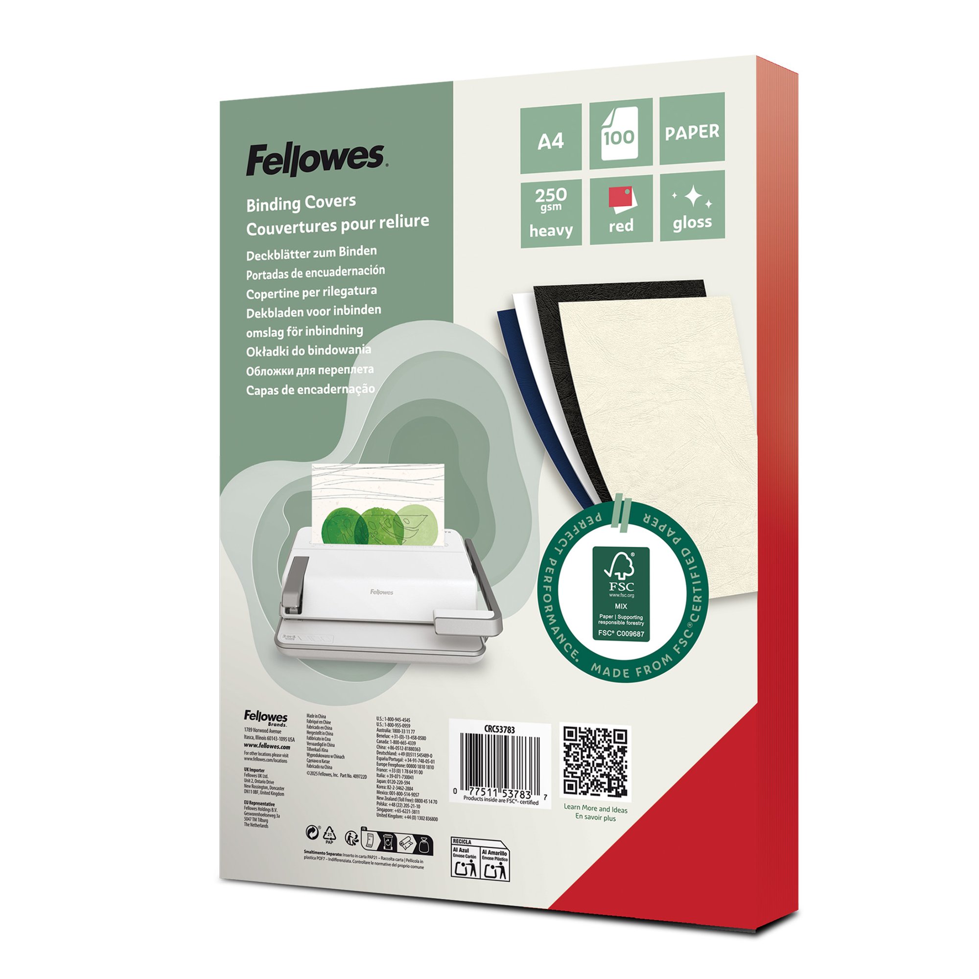 FELLOWES 5370301 A4 LEATHERBOARD COVERS